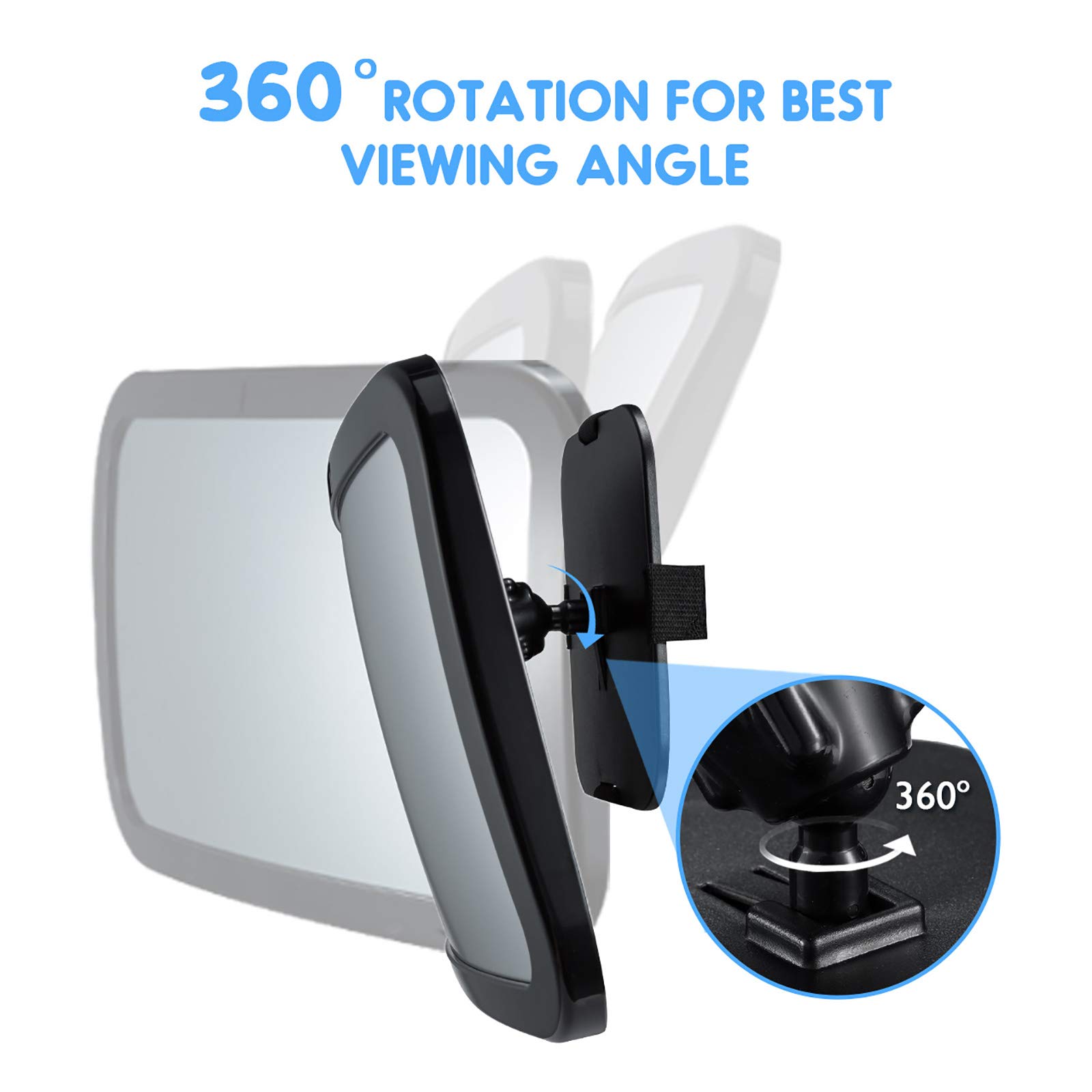 Baby Car Mirror for Back Seat, OMORC (Upgraded Version) Rear View Car