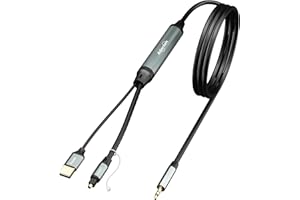 Adoreen Unidirectional 1/8" 3.5mm AUX Input to SPDIF/Toslink Output Optical Adapter Cable 4 Ft, Analog to Digital Audio Converter for Laptop PC Projector Gaming Consoles to Soundbar Amplifier
