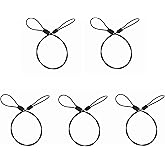 SIOTI Steel Tether Lanyard with 5PCS 12Inch for GoPro Hero 6/5/4/3+/3/2/1/Session,Action Camera and Other Applicable Equipment(12in)