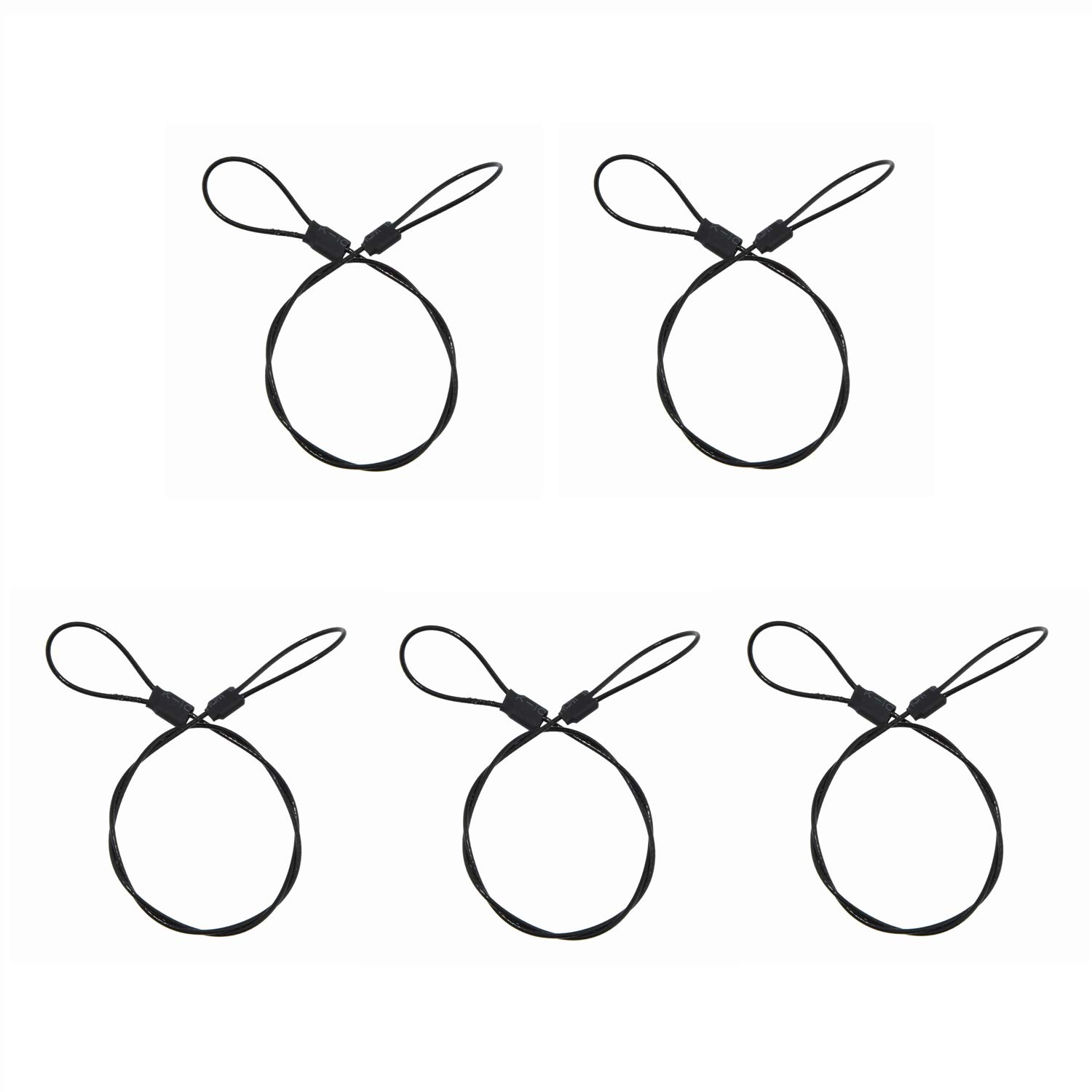 SIOTI Steel Tether Lanyard, 5PCS 12Inch, Compatiable with Go Pro Action Camera Hero 1~10 & Osmo Action Camera (12 in)