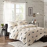 HipStyle HPS12-0007 HipStyle Olivia 4 Piece Duvet Cover Set, Full/Queen, Natural