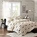 HipStyle HPS12-0007 HipStyle Olivia 4 Piece Duvet Cover Set, Full/Queen, Natural