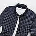 YTD Mens 100% Cotton Casual Slim Fit Long Sleeve Button Down Printed Dress Shirts US L Navy Blue