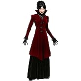 Adult Delightfully Dreadful Vampiress Costume Womens, Spooky Red Halloween Dress Costume