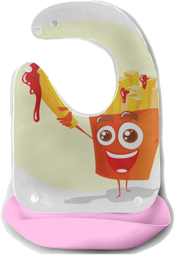 Babero Bebes Fritos Papas A La Francesa Comida De Dibujos Animados Moda Desmontable Delantal De Alimentacion De Silicona Toalla De Raton Alimentacion Del Bebe Dribble Drool Babero Bebe Baber Amazon Com Mx Ropa Zapatos