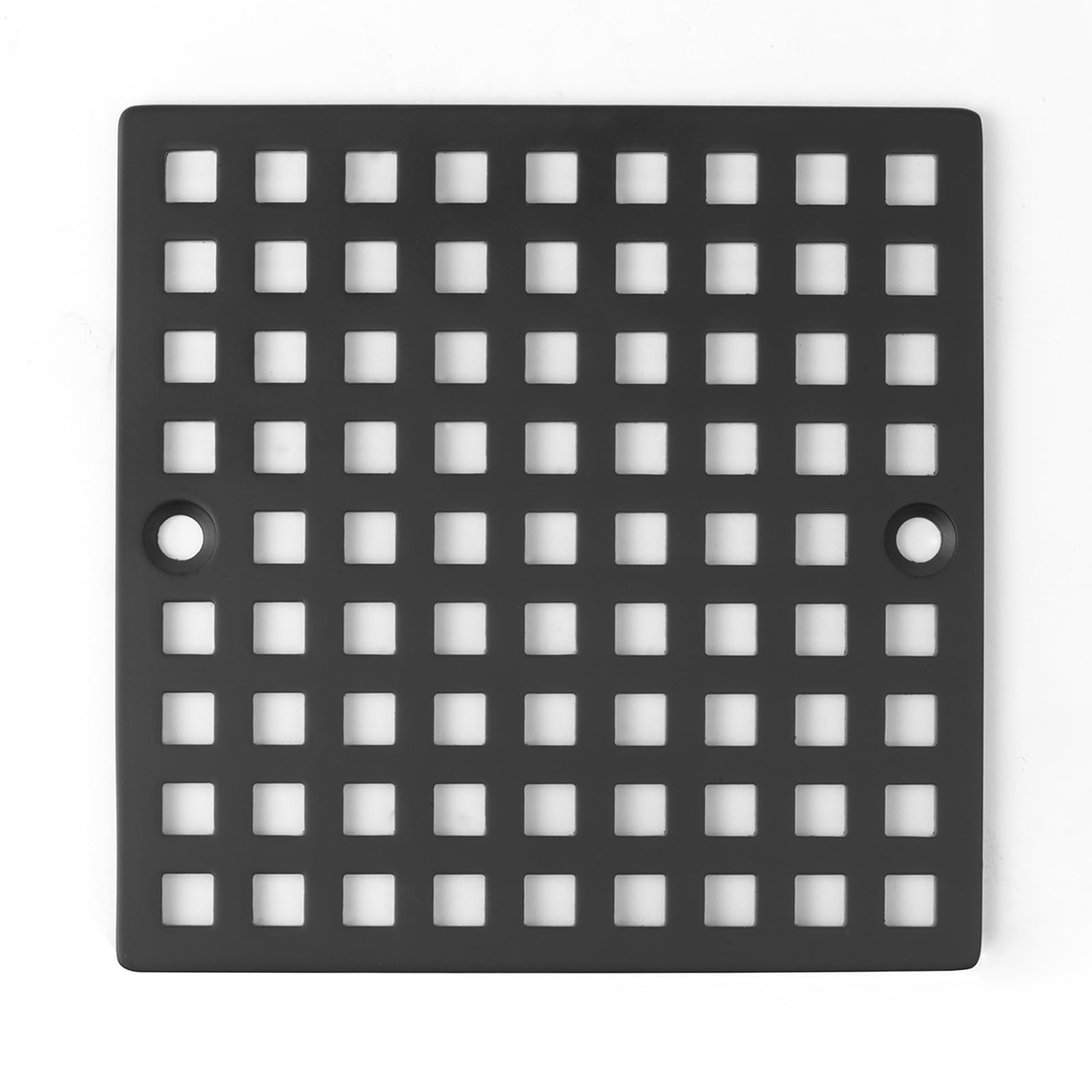 Photo 1 of 4" Shower Drain Cover - Square Floor Drain Cover Replacement - Hair Catcher/Drain Strainer for Bathrooms, Showers, and Sinks - SUS304 Stainless Steel & Matte Black