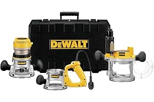 DEWALT Router, Fixed/Plunge Base Kit, 12-Amp, 2-1/4-HP (DW618B3)