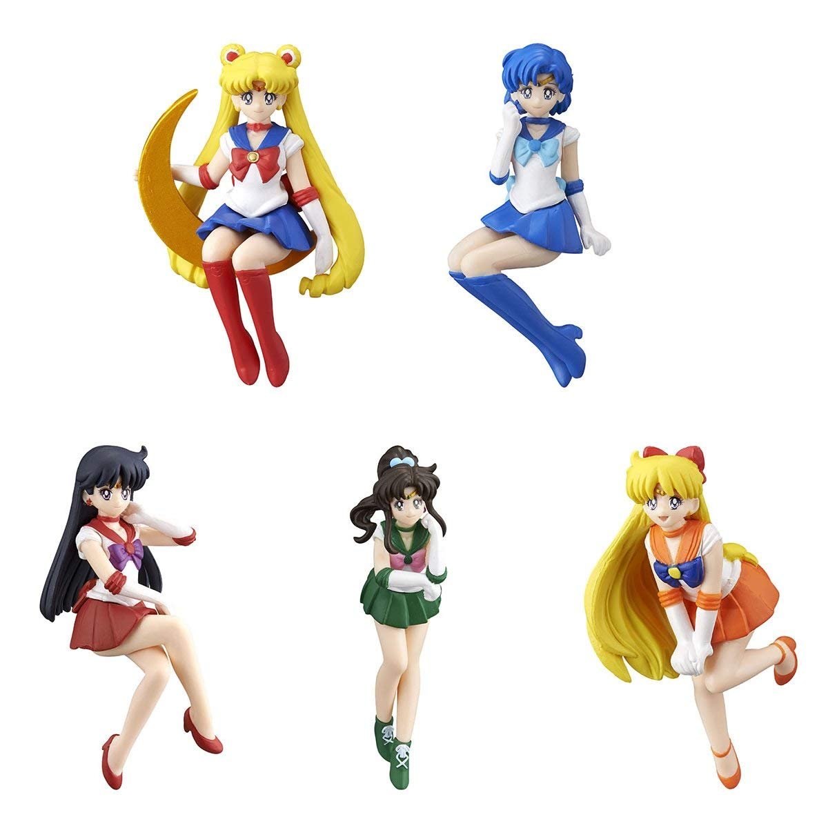 Pretty Guardian Sailor Moon on desk Painted Figure All 5 set