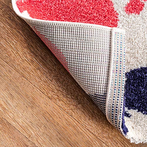 nuLOOM Pinkie Handprint Nursery Kids Rug, 10' x 14', Multi The Home Kitchen Store