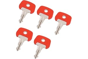 Vasiumic 5PCS 702 Start Key Forklift Ignition, Replacement 209068, Manual Hydraulic Truck Keys, and Construction, Red and Sil
