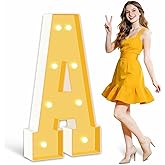 ZEELY 3FT Marquee Light Up Letters A, Big Marquee Letters for Wedding, Engagement, Graduation, Birthday Party Decorations, Pre-Cut Foam Board Balloon Arch Kit