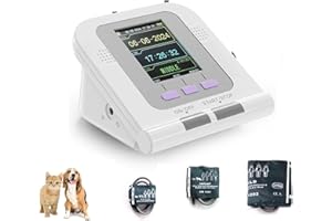 Veterinary Electronic Sphygmomanom, Digital Veterinary Blood Pressure Monitor, Pet Blood Pressure Measurement with 3 Cuffs, 2