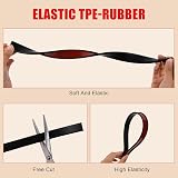 Flintronic 10m U-Shape Edge Banding Black Self Adhesive TPE 20mm Wide view 4