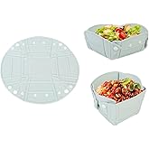 Promilove Camping Bowl Collapsible Silicone Bowl Portable Camping Tableware Folding Picnic Bowl for Travel Camping Fridge Food Storage