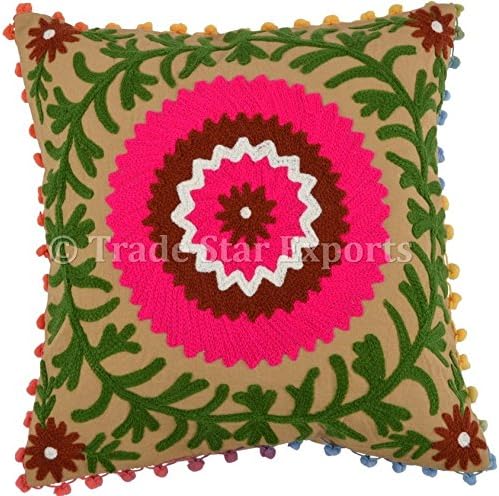 Amazon Com Trade Star Exports Suzani Pillows Decorative Cushion