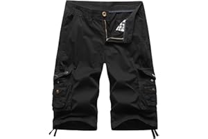 DGWZ Mens Cargo Shorts Multi Pockets Twill Cotton Relaxed Fit Outdoor Camo Cargo Short for Men