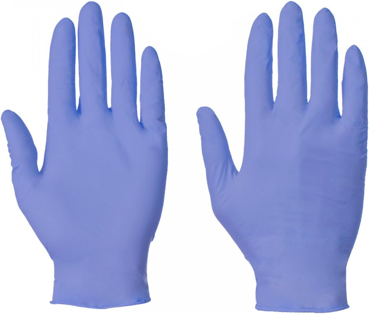 100 x Nitrile Disposable Gloves, X-Large XL Non-Powdered Blue