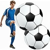 Lewtemi 2 Pcs Inflatable Beach Soccer Ball 27 Giant Inflatable Football Large Sport Balls for Outdoor Activity Pool Decoration Party Favor