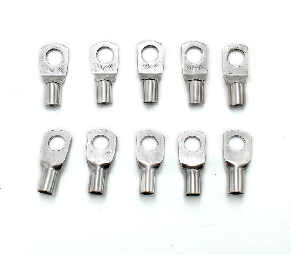 DollaTek 60pcs Bolt Hole Tinned Copper Terminals Set-Wire terminals Connector Cable lugs Battery SC Terminals Glimpse of Mouth - Image 3