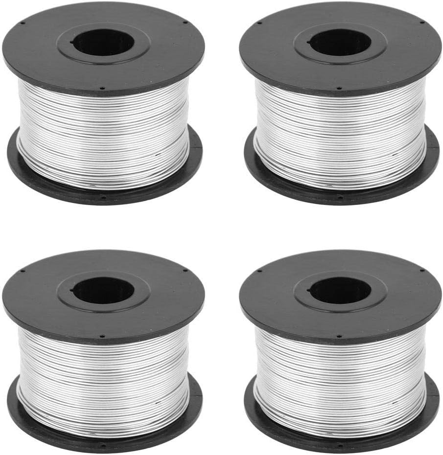 4pcs Wire Rebar Tie Wire, 110m 0.8mm Steel Rebar Tie Wire Rolls for