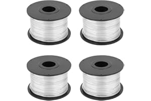 WALFRONT 4pcs Wire Tie Wire 110m Length 0.8mm Diameter Steel Tie Wire Rolls Tying Wire for Automatic Tying Machine Tie Wire Coil
