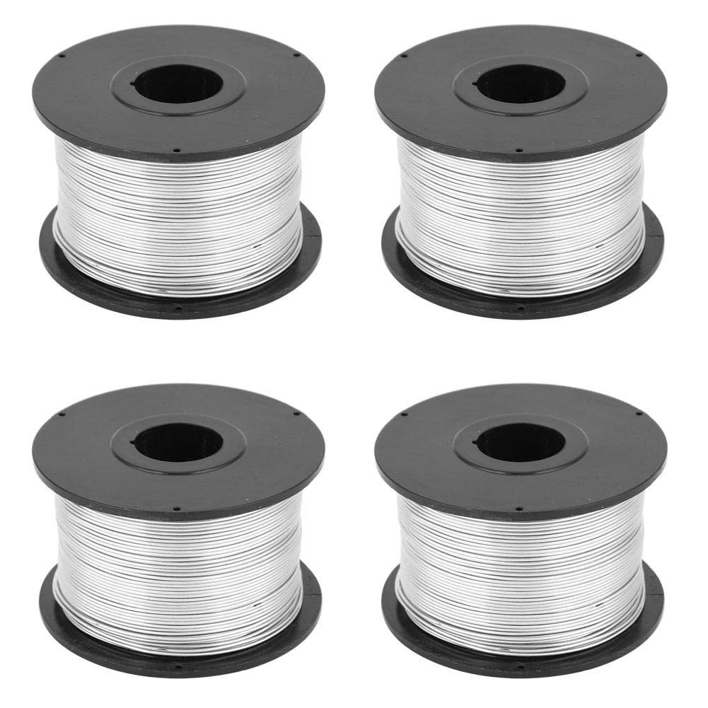 Tie Wire, 4Pcs 110×0.8mm Low-Carbon Steel Roll of Steel Wire for Automatic Tying Machine