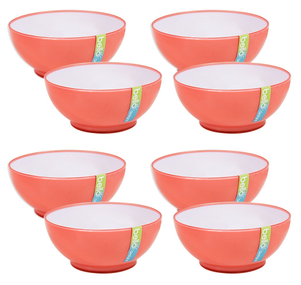Small Bowls Set of 8 Outdoor Dining BBQ Picnic Dinnerware Camping