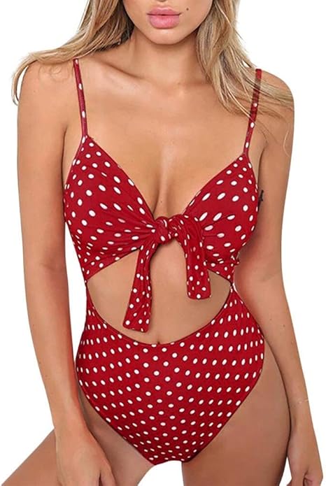 Amazon Co Jp セクシー 水着女性 ポルカドットレースビキニ水着女性 休暇やプールのためのセクシーなレディース水着 爽やか Color Red Size Xl ホーム キッチン
