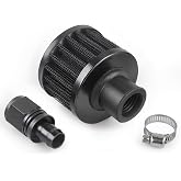 CNRAQR 15mm Fuel Cell Breather/Vent Air Filter 10AN Female Fitting Kit