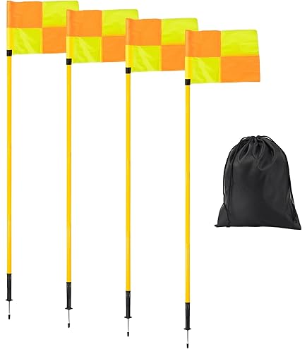 Soccer Corner Flags With Bag, 4-Piece Set For Soccer Field, 5ft - View #6