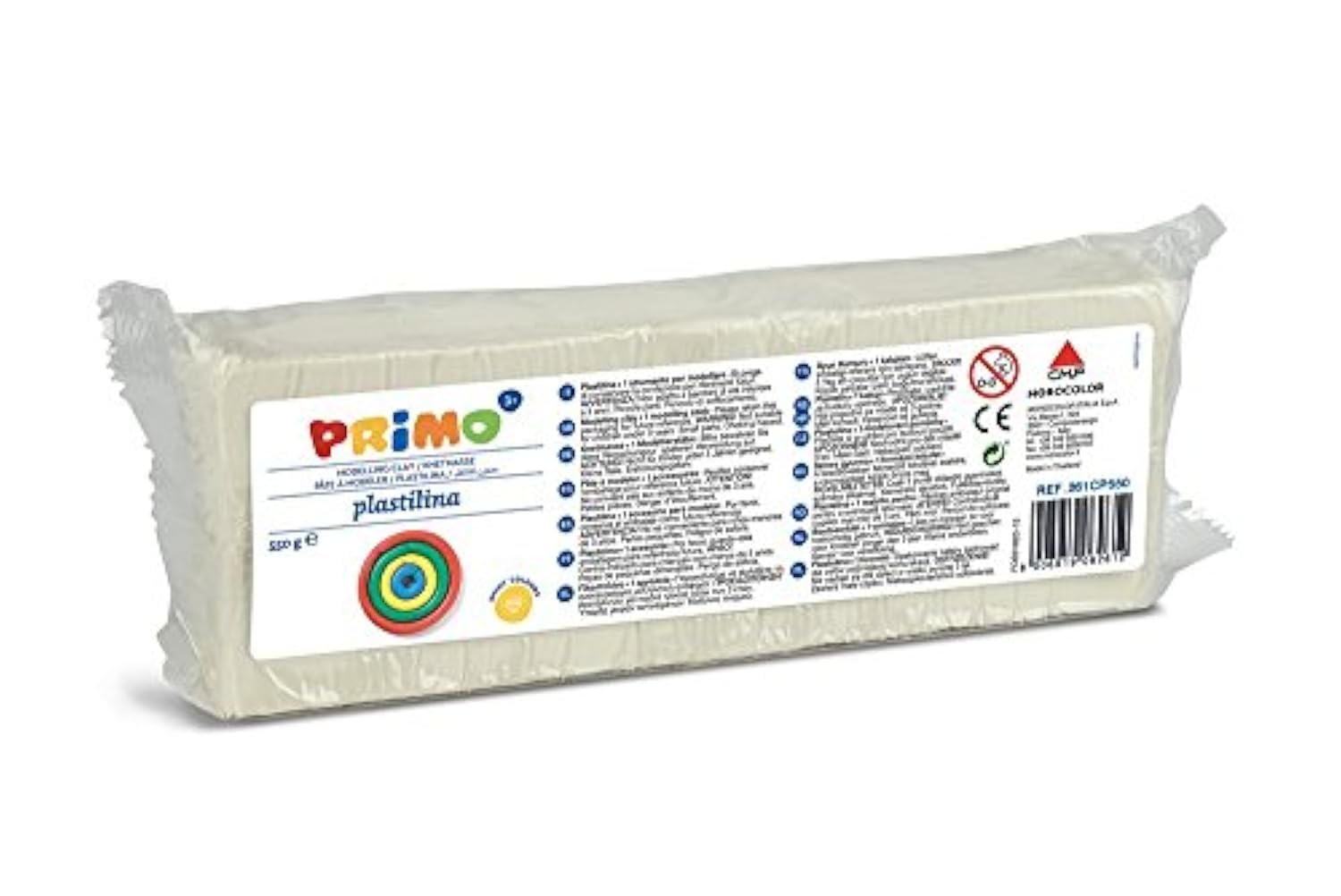Primo Plastilina, 550 G Bianco