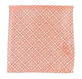 The Tie Bar 100% Woven Silk Coral Opulent Geometric Patterned Pocket Square