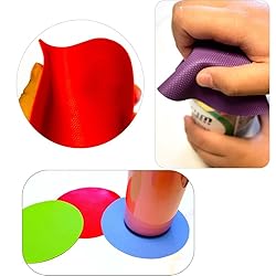 Deofun 4pcs Rubber Jar Opener Bottle Gripper Non