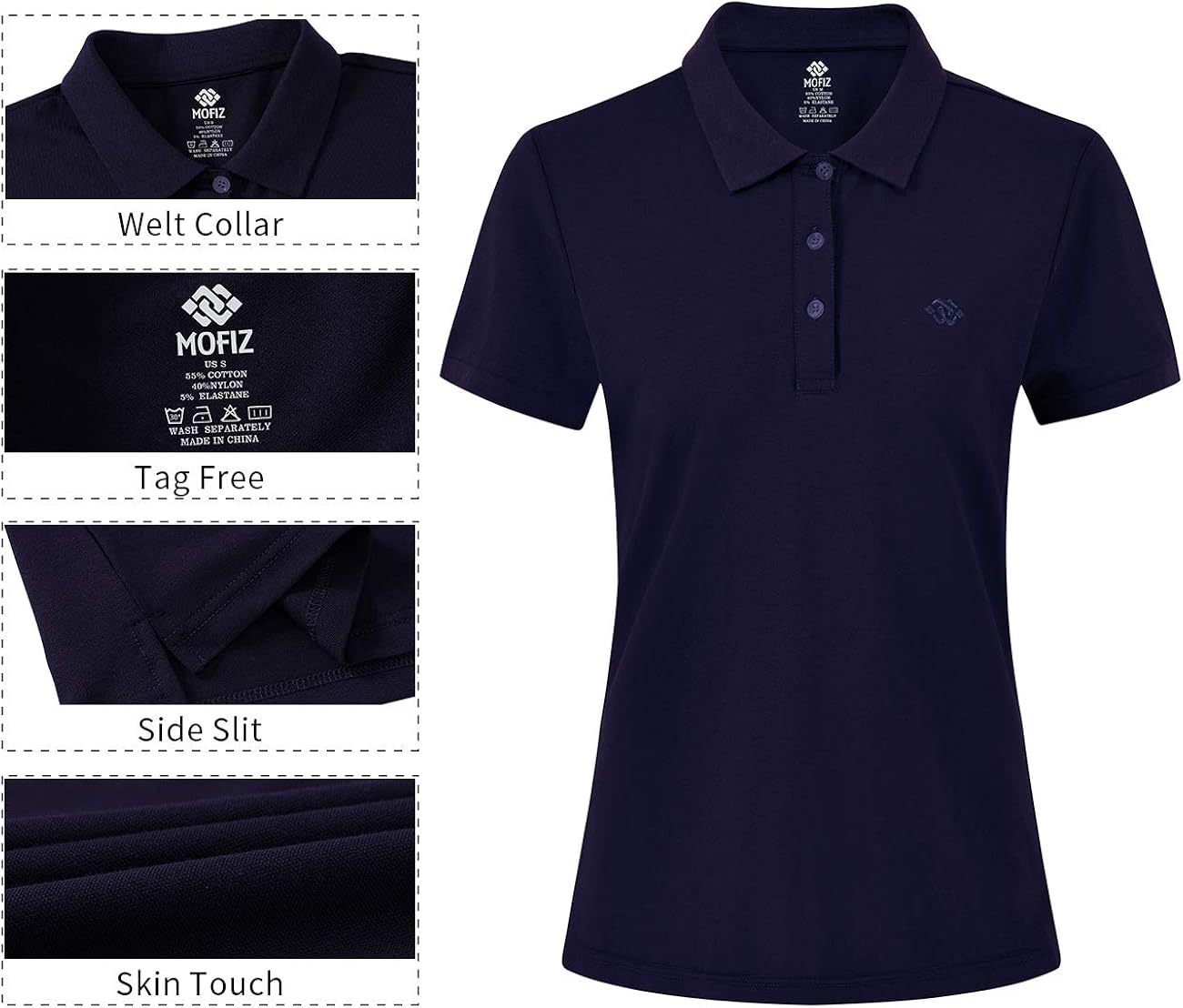 JINSHI Women’s Golf Shirts Short Sleeve Sports Polo Shirts Classic Casual Athletic Shirts Tee: Clothing
