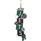 FOCO NFL New York Jets Wooden Tile Ornament – Officially Licensed Holiday Decoration