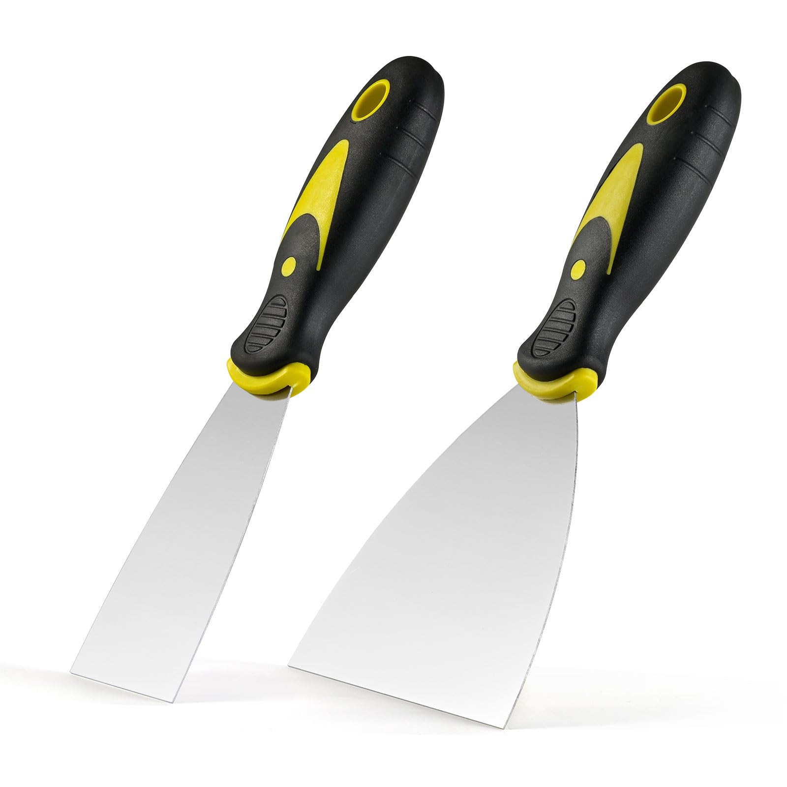 Photo 1 of Smafixt Putty Knife Scraper Set, 2" 4" Spackle Knife 2Pack, Stainless Steel Paint Scraper for Drywall Repairing and Clearing, Wallpaper Removal, Putty Applying, Plaster Scraping