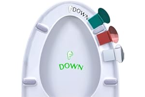 FANSOFTIKS 3Pcs Toilet Seat Handle,with 1Pc Toilet Seat Stickers Decals, Toilet Seat Handle Lift Tools Bathroom Accessories for Home,Hotel,Office,Restaurant,Public Toilet,Toilet Lid Decals, Toilet Accessories