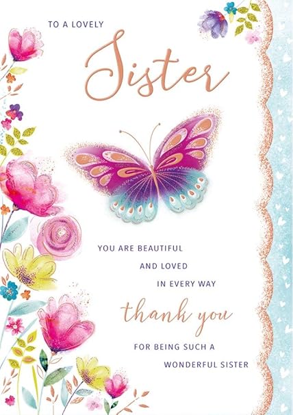 Regal Publishing Biglietto Di Auguri Per Sorella 25 4 X 17 8 Cm Amazon It Cancelleria E Prodotti Per Ufficio