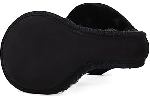 LUCKYBUNNY Earmuffs for Men, Foldable Ear Warmers Fleece Ear Muffs Winter Outdoor Ear Covers