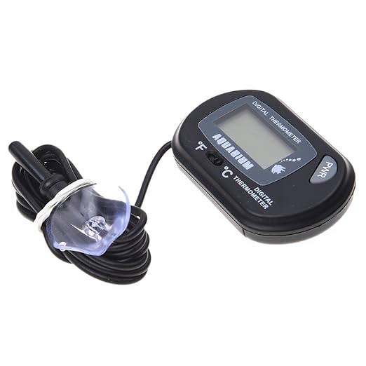 Aquarium Thermometer - SODIAL(R) LCD Digital Probe Thermometer for Aquarium Terrarium - Black
