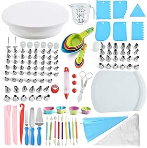Zhuowei Decoración de Pasteles Suministros Kit de Placa giratoria