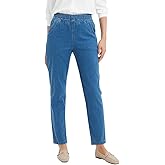 Soojun Women's Elastic Waist Jeans Stretch Pull On Pants