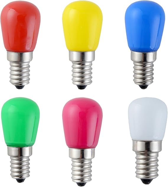 AWELIGHT Lampadina LED Colore 2W 150LM E14 220V multicolor Bulbo, Lampadine Colorate LED Verde