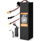 48V 15.9Ah Samsungcell Lithium Battery for 250W-1000W Motor Ebike, Scooter | UL2271 Certifated by ACT, 1000 Charge Cycles, 40A BMS, and XT60 Connector, IP67 Waterproof Replacement Battery for Commuting
