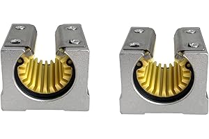 SBR20UU Bearing Blocks,Coavoo 2Pcs Engineering Plastic 20mm Linear Motion Shaft Open Sliding Slider Block for SBR20 Guides Sl