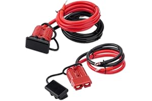 Venussar 7 FT Quick Disconnect Winch Power Cable, 4 Gauge 4 AWG Copper Wiring, Heavy Duty Quick Disconnect Cables