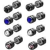 Hopply 3 Pairs Hypoallergenic Titanium Screw Back Earrings Cubic Zirconia Studs for Women Men,20G 20G Helix Piercing Post Surgical Stainless Steel Cartilage Earrings for Sensitive Ears