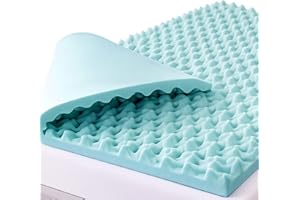 DMI Foam Mattress Topper, Egg Crate Foam Pad, Mattress Pad and Bed Topper for Support, Air Circulation, Pressure Relief and W