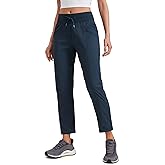 CRZ YOGA Womens Casual 7/8 Pants 27" - Lightweight Workout Outdoor Athletic Track Travel Lounge Joggers Pockets