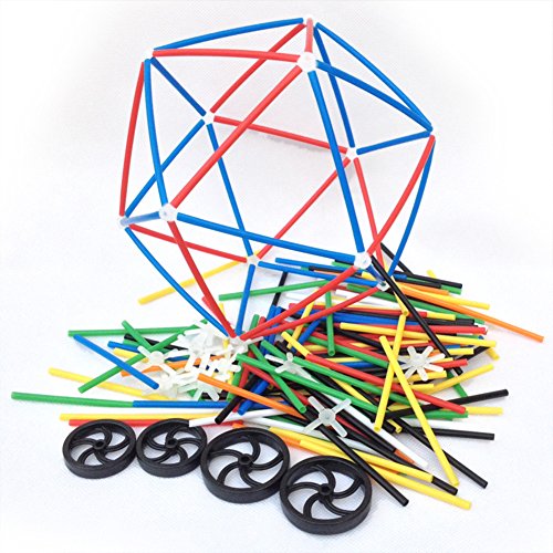 Straws and Connectors Building Kit Interlocking Straw Building Blocks